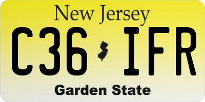 NJ license plate C36IFR