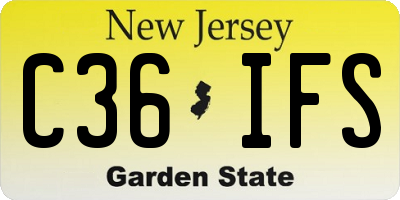 NJ license plate C36IFS