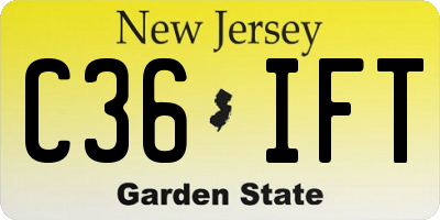 NJ license plate C36IFT