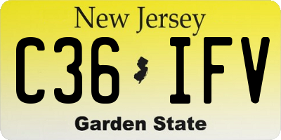 NJ license plate C36IFV