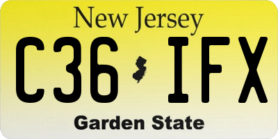 NJ license plate C36IFX