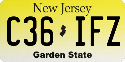 NJ license plate C36IFZ