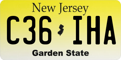 NJ license plate C36IHA