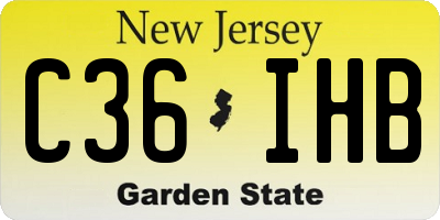 NJ license plate C36IHB