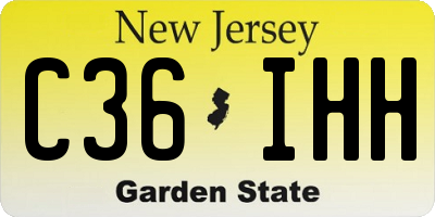 NJ license plate C36IHH