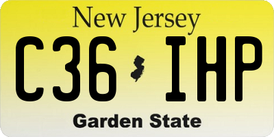NJ license plate C36IHP