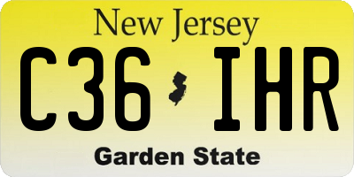 NJ license plate C36IHR