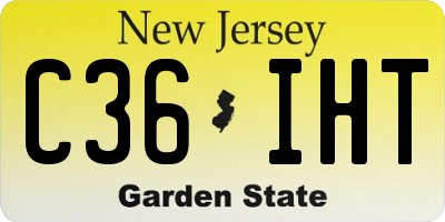 NJ license plate C36IHT
