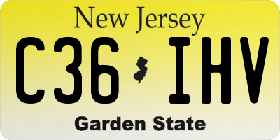 NJ license plate C36IHV