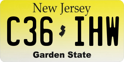 NJ license plate C36IHW