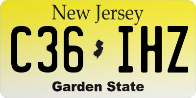NJ license plate C36IHZ