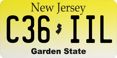 NJ license plate C36IIL