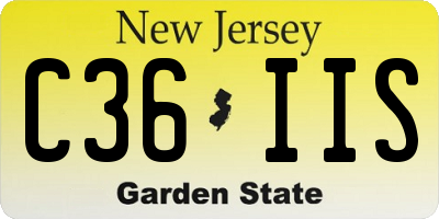NJ license plate C36IIS