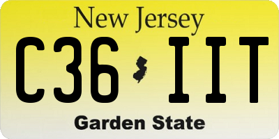 NJ license plate C36IIT