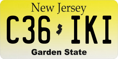 NJ license plate C36IKI