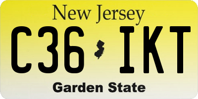 NJ license plate C36IKT