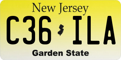 NJ license plate C36ILA