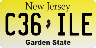 NJ license plate C36ILE