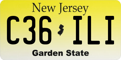 NJ license plate C36ILI