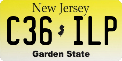 NJ license plate C36ILP