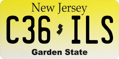 NJ license plate C36ILS