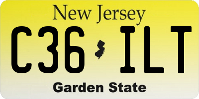 NJ license plate C36ILT