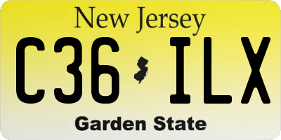 NJ license plate C36ILX