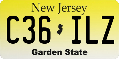 NJ license plate C36ILZ