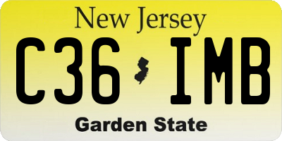 NJ license plate C36IMB