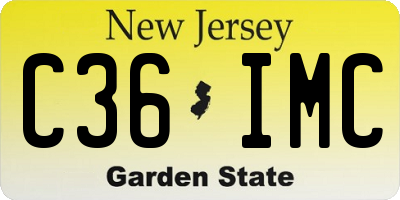 NJ license plate C36IMC