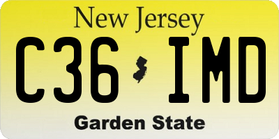 NJ license plate C36IMD