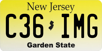 NJ license plate C36IMG