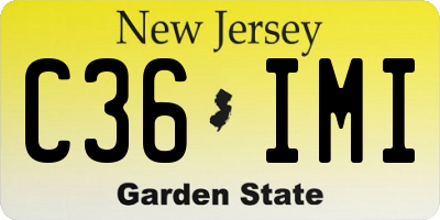 NJ license plate C36IMI