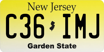 NJ license plate C36IMJ