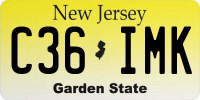 NJ license plate C36IMK