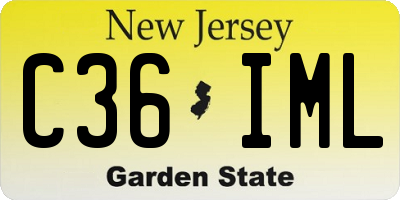 NJ license plate C36IML
