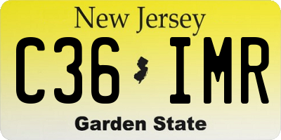 NJ license plate C36IMR