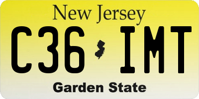 NJ license plate C36IMT