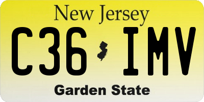 NJ license plate C36IMV