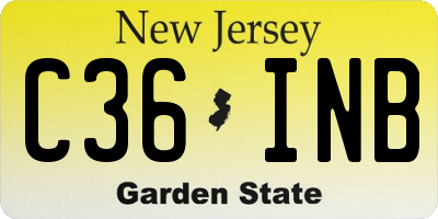 NJ license plate C36INB