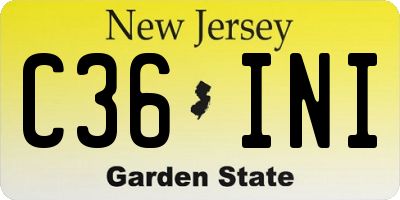 NJ license plate C36INI