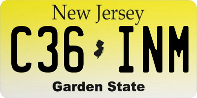 NJ license plate C36INM