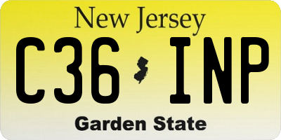 NJ license plate C36INP