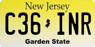 NJ license plate C36INR