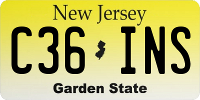 NJ license plate C36INS
