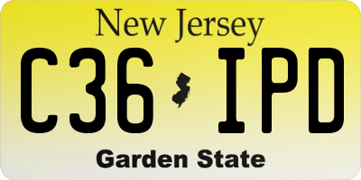 NJ license plate C36IPD