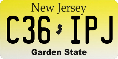 NJ license plate C36IPJ