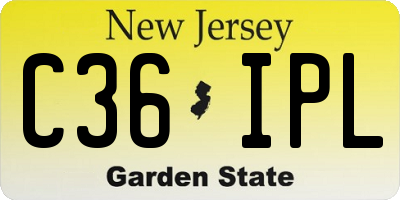 NJ license plate C36IPL