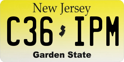 NJ license plate C36IPM