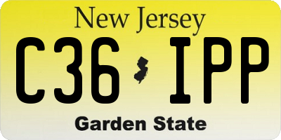 NJ license plate C36IPP